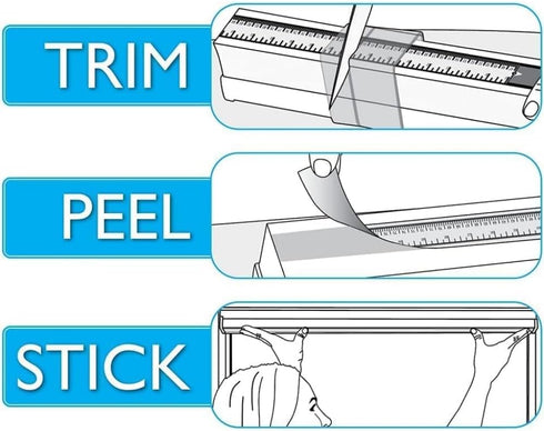 No Tools Easy Lift Trim-at-Home Cordless Cellular Blackout Fabric Shade by Redi Shade - White, 30" W x 64" L