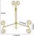 6 Inch Gold Plate Stand, Collapsible Iron Display Holder for Photo, Decorative Plate, Artwork (1-Pack)
