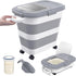 HOYTAMDA 25-35Lbs Rice Container,Collapsible Airtight Food Storage Containers with Wheels,Handle,Rice Storage Container
