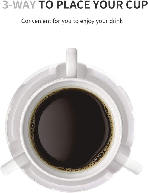 Anti-Spill Cup Holder, Drink Coaster with Anti-Slip Mat for Home Office Outdoors (White)