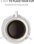 Anti-Spill Cup Holder, Drink Coaster with Anti-Slip Mat for Home Office Outdoors (White)
