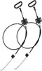 2 Pieces Recliner Release Cable Replacement D-Ring Pull Handle, Exposed Length 4.75" with S Tip