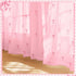 Tegeme 2 84 Inches Panels Pink Bow Sheer Curtains Long Embroidered Voile Curtains Decorative Coquettish Sheer Shades