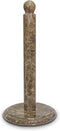 TheWolfard Handmade Fossil Grey Marble Paper Towel Holder Natural Stone Stand with Subtle