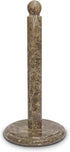 TheWolfard Handmade Fossil Grey Marble Paper Towel Holder Natural Stone Stand with Subtle