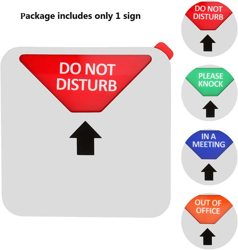 Kichwit Privacy Sign, Do Not Disturb, Out of Office, Please Knock, Conference Sign for Offices, Silver