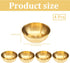 4 PCS Gold Sauce Dip Bowls, Stainless Steel Seasoning Dish, Small Sushi Dipping Bowls, 3.2 inch Round Appetizer Plates by BLLREMIPSUR