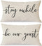 Pandicorn Farmhouse Pillow Covers 12x20, Set of 2 Rustic Decorative Lumbar Pillow Covers for Living Room Bedroom