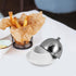 Ceramic Butter Dish with Lid - Stainless Steel Dome Container for Countertop, Kitchen Use