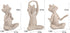 Set 3 Suoedd Sandstone Frog Figurines Yoga Decor of Frog Yoga Statues for Modern Living Room Table Office Bookshelf