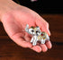 BRABUD Silver Resin Small Elephants Statues Home Decoration Gift Set of 6 BS122 (Silver)
