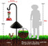 Funtife 76 Inch Hummingbird 1 Pack Outdoor Shepherd Hooks for Hanging Plants, Garden Adjustable Heavy Duty Feeder Pole