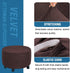 H.VERSAILTEX Round Ottoman Slipcover | Ottoman Covers Stretch with Elastic Bottom, Real Velvet Plush Fabric
