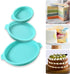 Newk Silicone Round Cake Mold - 3 Packs for Layer Cakes, Rainbow Cakes, Resin Coasters (4”, 6”, 8”)