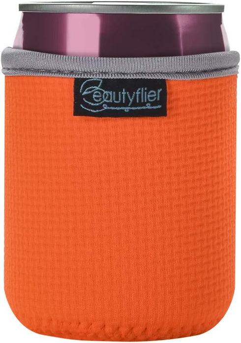Beautyflier Pack 4 (7.5oz) of Anti-Slip Embossed Neoprene Bottle Insulator Sleeve Thick Collapsible Drink Can Sleeve