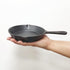 6 Inch Cast Iron Skillet, Pre-seasoned Frying Pan with Drip-Spouts for Indoor and Outdoor Cooking