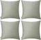 Thmyo 4-Pack 100% Cotton Decorative Throw Pillow Case, Grey, 20x20 Inch for Sofa Bedroom