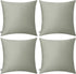 Thmyo 4-Pack 100% Cotton Decorative Throw Pillow Case, Grey, 20x20 Inch for Sofa Bedroom