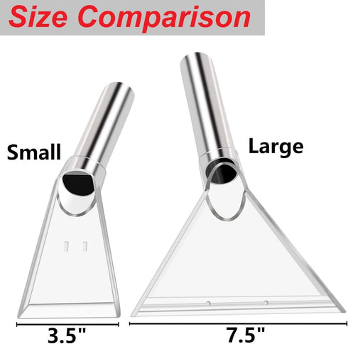 Universal Extractor Attachment for Carpet Cleaning & Auto Detailing, Clear with 3 Adapters for Shop Vacs 2-1/2",