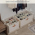 Closet, 16 OrganiHaus Large Shoe Storage Bin for Shoe Organizer Box Fits up to Pairs, Collapsible Fabric Shoe Basket