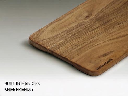 Wooden Chopping Board - Natural Acacia Cutting Board for Kitchen Vegetables, Fruits & Cheese