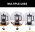 YOLIFE 34oz French Press Coffee Maker, 4 Cup, Heat-Resistant Borosilicate Glass, Portable Cold Brew (Grey/Black)