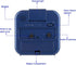Small Battery Operated Analog Alarm Clock, Silent Non Ticking, Ascending Beep Sounds, Snooze, Light Functions (Blue)