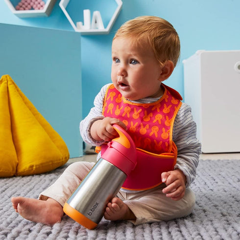 b.box 12 oz Insulated Water Bottle, Keeps Drinks Cold up to 8 Hours, Warm up to 6 Hours (Strawberry Shake)