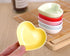 WHJY Blue Love Heart Shaped Ceramic Side Dish Bowl, Contemporary Porcelain Seasoning Dishes Set of 6