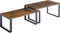 YMYNY Cabinet Shelf Organizer, Extendable Set of 2 Countertop Storage Racks for Kitchen, Rustic Brown