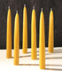 6 Packs Natural Beeswax Taper Candles - 8 inch Smokeless and Dripless Candles with 8 Hour Burn Time for Home Decor