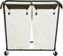 280L 2-Compartment Commercial STO STO Rolling Industrial Laundry Hamper with Wheels, Extra Large Laundry Sorter, Heavy