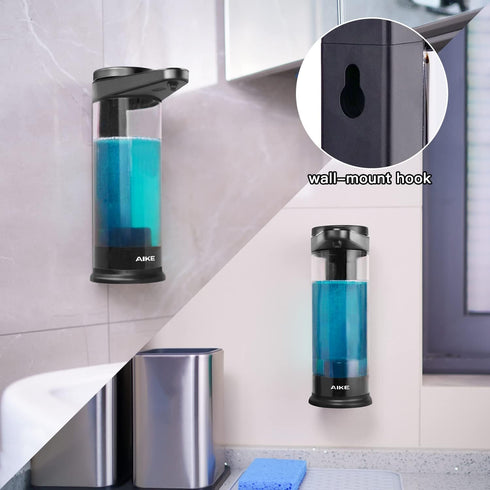 AIKE Touch-Free Automatic Liquid Soap Dispenser - 17oz Rechargeable for Kitchen Dish Soap