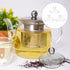 2-Pack Clear Glass Teapot Replacement Lids with Strainer Cover for Home Kitchen Teapots and Teacups