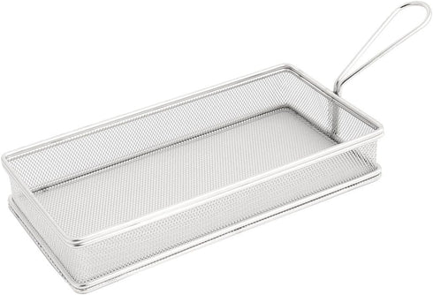 uxcell Stainless Steel Rectangle Mesh Basket Strainer, Silver Tone