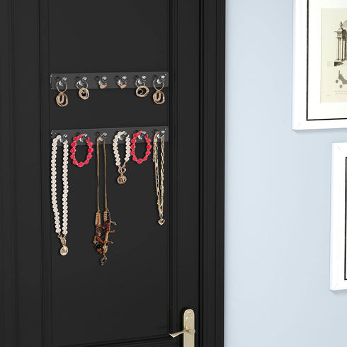 AITEE Acrylic Necklace Holder, Wall Mounted Organizer with 6 Hooks for Jewelry, Best Gifts for Women