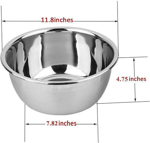 Stainless Steel Bowl,6.5QT Salad Bowl,Metal Bowls,Stainless Steel Basin,Heavy Duty Deeper Edge Mirror Finish Dishwasher Safe Bowl (XL)… by meleg otthon