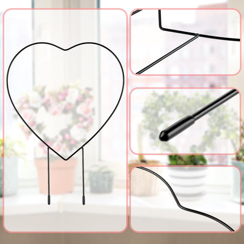 2 12in) PCS Small Trellis for Potted Plants Outdoor Indoor, Metal Stackable Garden Trellis Houseplant Wire Stake