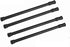 Tension Rods, 4 Pack Adjustable Spring Steel Cupboard Bars, 15.7-28 Inches (Black)