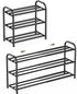 Expandable Shoe Rack, 3 Tier Adjustable Shoe Organizer Shelf for Closet,Slim Narrow