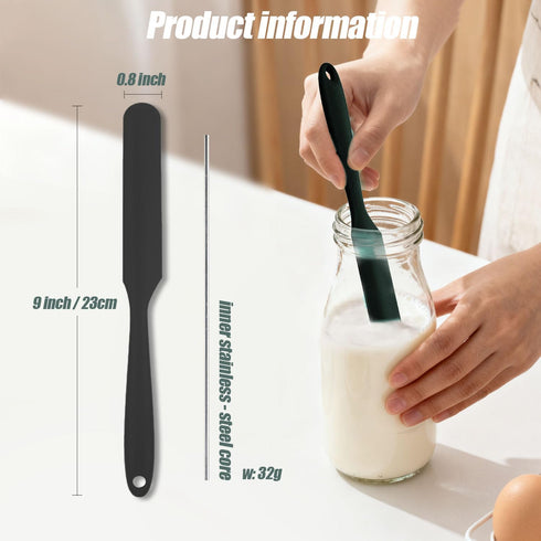 2Pcs Spatula,10 Inch 4pcs) Silicone Jar Jam Spreader for Peanut Butter,Heat-Resistant Food-Grade Jar Blender,Kitchen