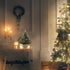 MEETYAMOR 2 FT Mini Christmas Tree, 24" Prelit Small Artificial Tabletop Snow Flocked Christmas Trees with Timer and