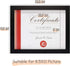 Frametory 8.5 x 11 Picture Frame with Back Hangers for Wall Display, Easel Stand for Tabletop, Black, 1-Pack