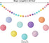 WILLBOND 3 Pieces Wool Felt Rainbow Ball Garland, 6.5 ft Long Colorful Pom Pom Garland for Easter, Halloween