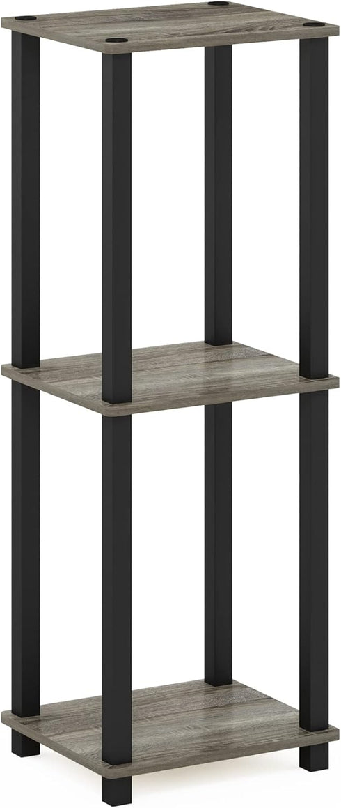 2-Pack, Furinno Simplistic End Table, French Oak/Black