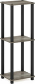 2-Pack, Furinno Simplistic End Table, French Oak/Black