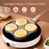 Egg Frying Pan, Nonstick 4 Cups Pancake Pan for Breakfast, Suitable for Gas & Induction (Black)