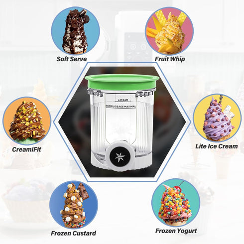 NANOBABY NC700 16oz NC701 NC701Q CN701CO, 4-Pack, Pints and Lids Replacement Compatible with Ninja Swirl by Creami