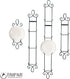 TRIPAR Augusta Narrow Vertical Plate Rack, Black, 2 Tiers - Lightweight & Durable