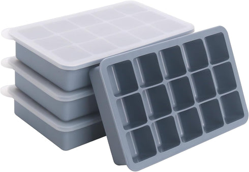 BECOKIT 2 Tbsp Silicone Freezer Molds - Perfect for Storing Garlic, Herbs, Ginger,